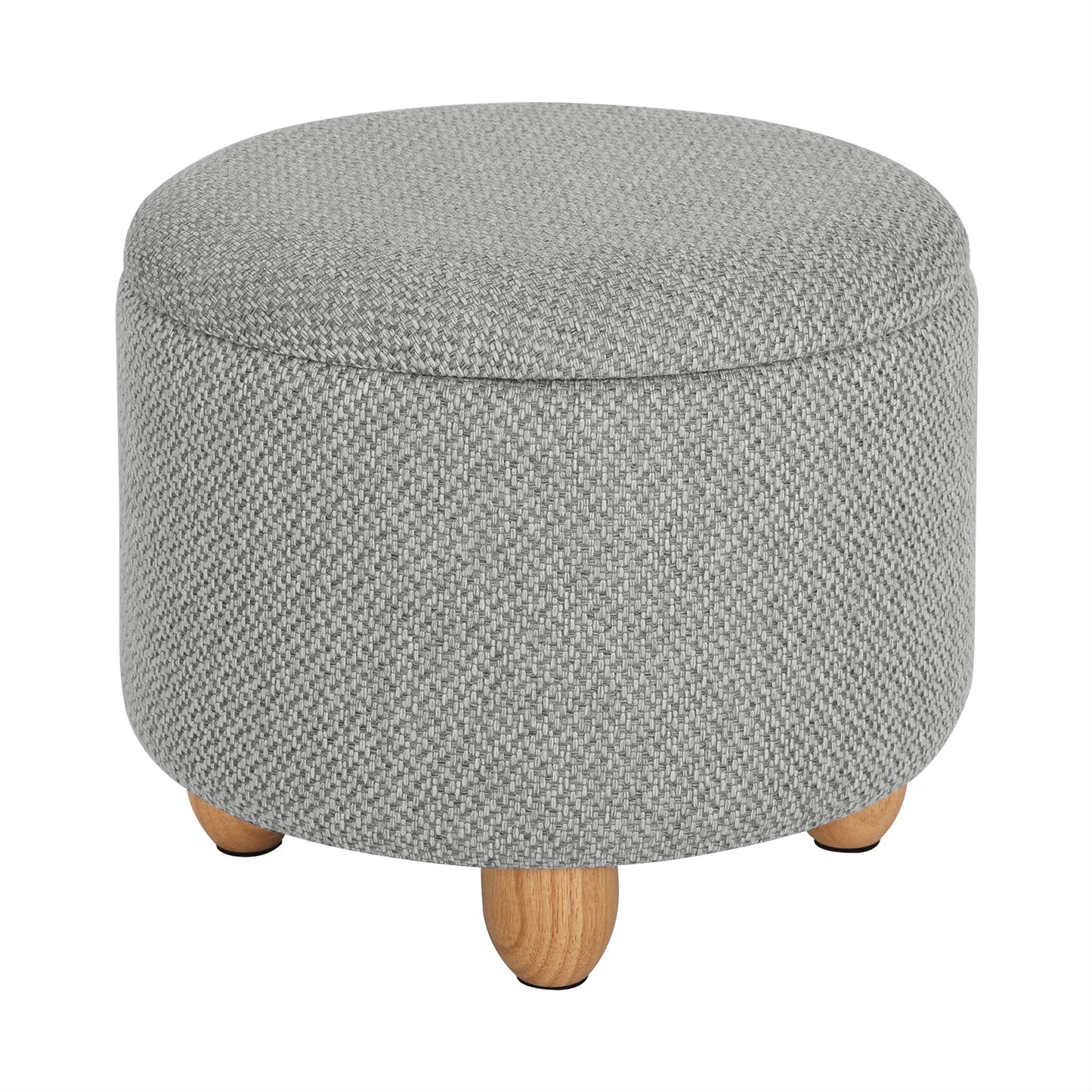 Foldable Ottoman Storage Pouf Upholstered Stool