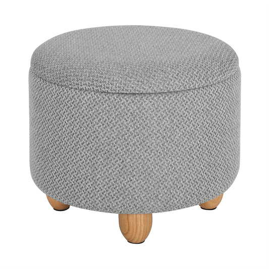 Foldable Ottoman Storage Pouf Upholstered Stool