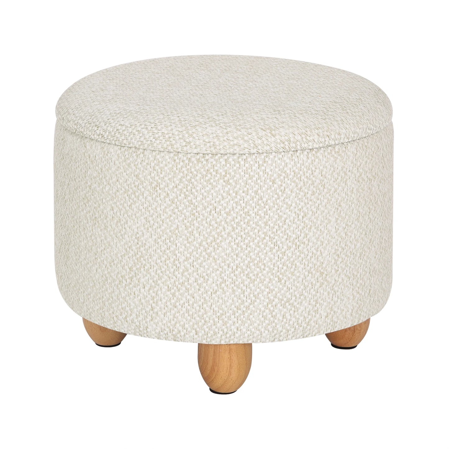 Foldable Ottoman Storage Pouf Upholstered Stool