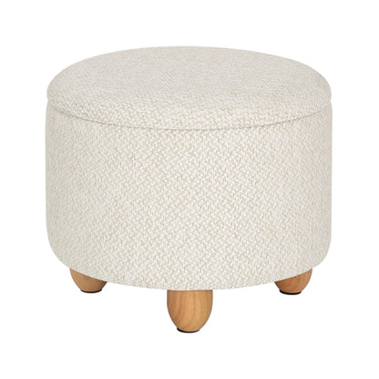 Foldable Ottoman Storage Pouf Upholstered Stool