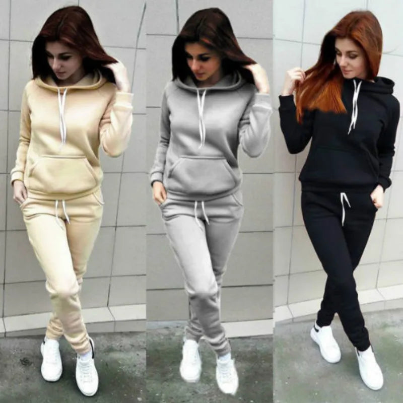 Casual Tracksuit 2-Piece Hoodie and Pant Set