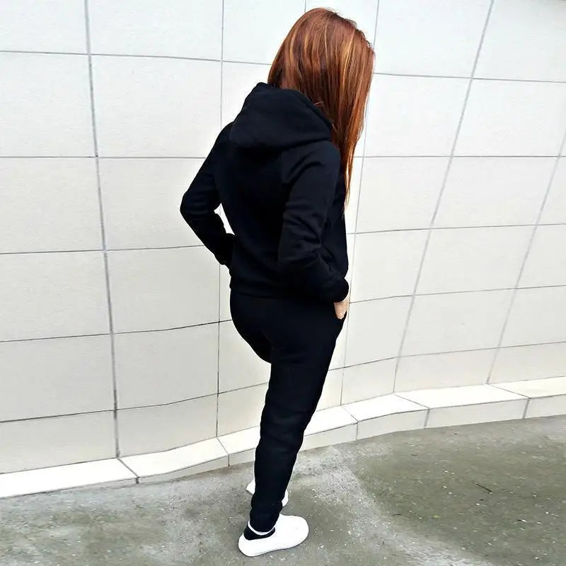 Casual Tracksuit 2-Piece Hoodie and Pant Set