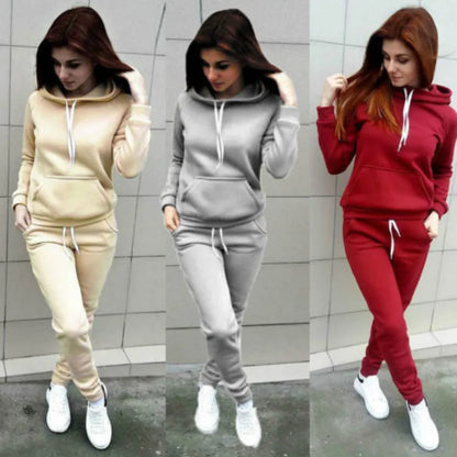 Casual Tracksuit 2-Piece Hoodie and Pant Set