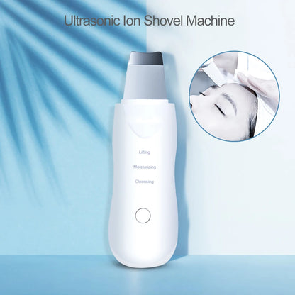 Ultrasonic Skin Scrubber Facial Cleaner Blackhead Peeling Massager Shovel