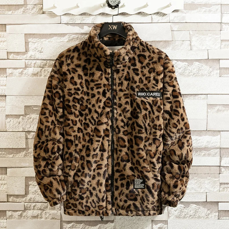 Leopard Print Cotton-Padded Jacket