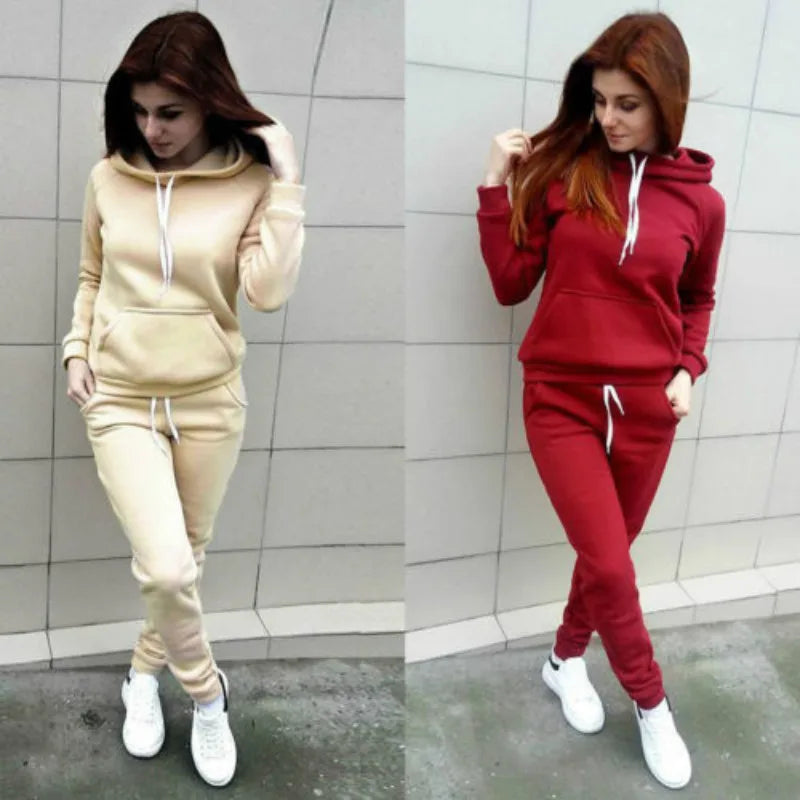 Casual Tracksuit 2-Piece Hoodie and Pant Set