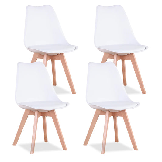 Nordic Dining Chairs Solid Wood 4 Set