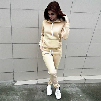 Casual Tracksuit 2-Piece Hoodie and Pant Set