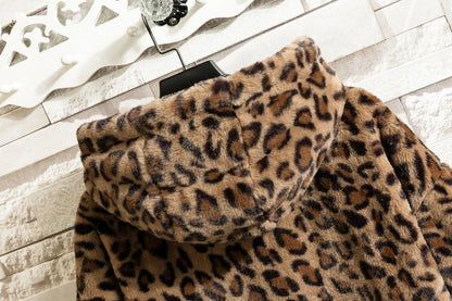 Leopard Print Cotton-Padded Jacket