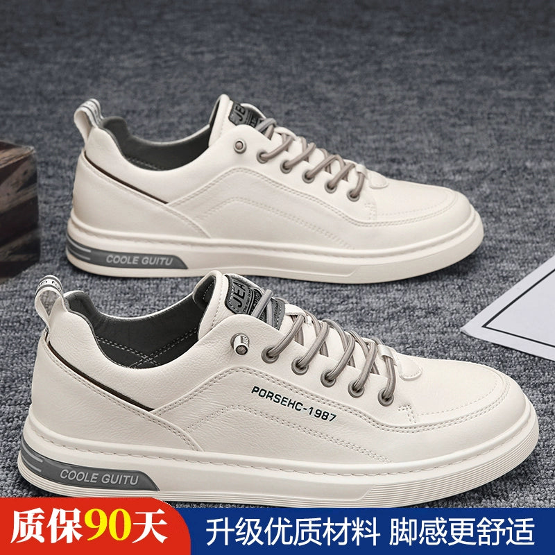 White Autumn Leisure Flats Men's Shoes