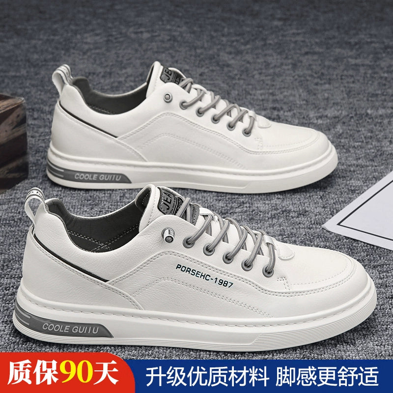 White Autumn Leisure Flats Men's Shoes