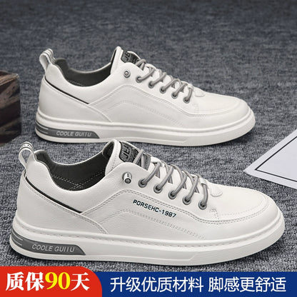 White Autumn Leisure Flats Men's Shoes