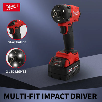 Milwaukee Brushless Impact Driver, 300N.M Cordless 18V Lithium Battery