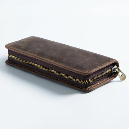 Genuine Leather Pencil Case Cowhide Organizer