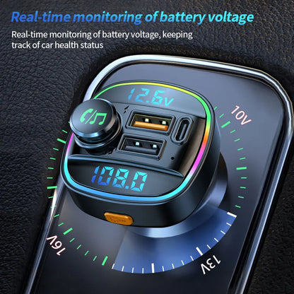 Bluetooth 5.0 FM Transmitter MP3 Player