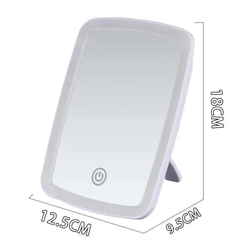 LED Makeup Mirror with Stand Portable Touch Screen Vanity Mirror