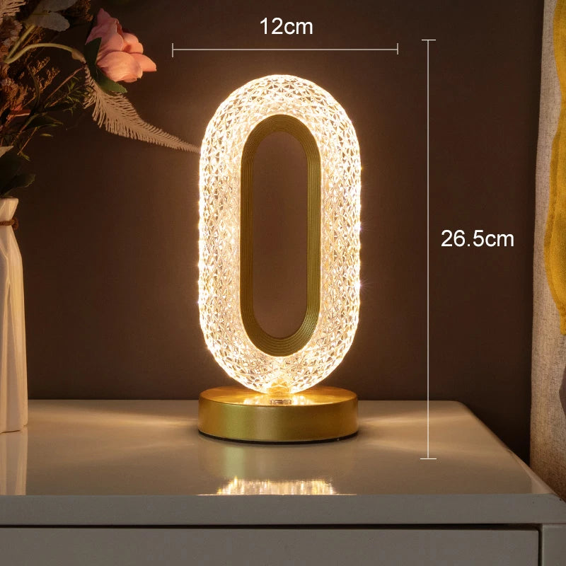 Crystal LED Table Lamp with Remote