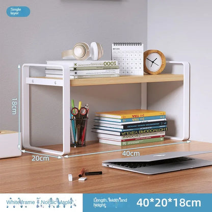 Wooden Desktop Shelf Storage Rack