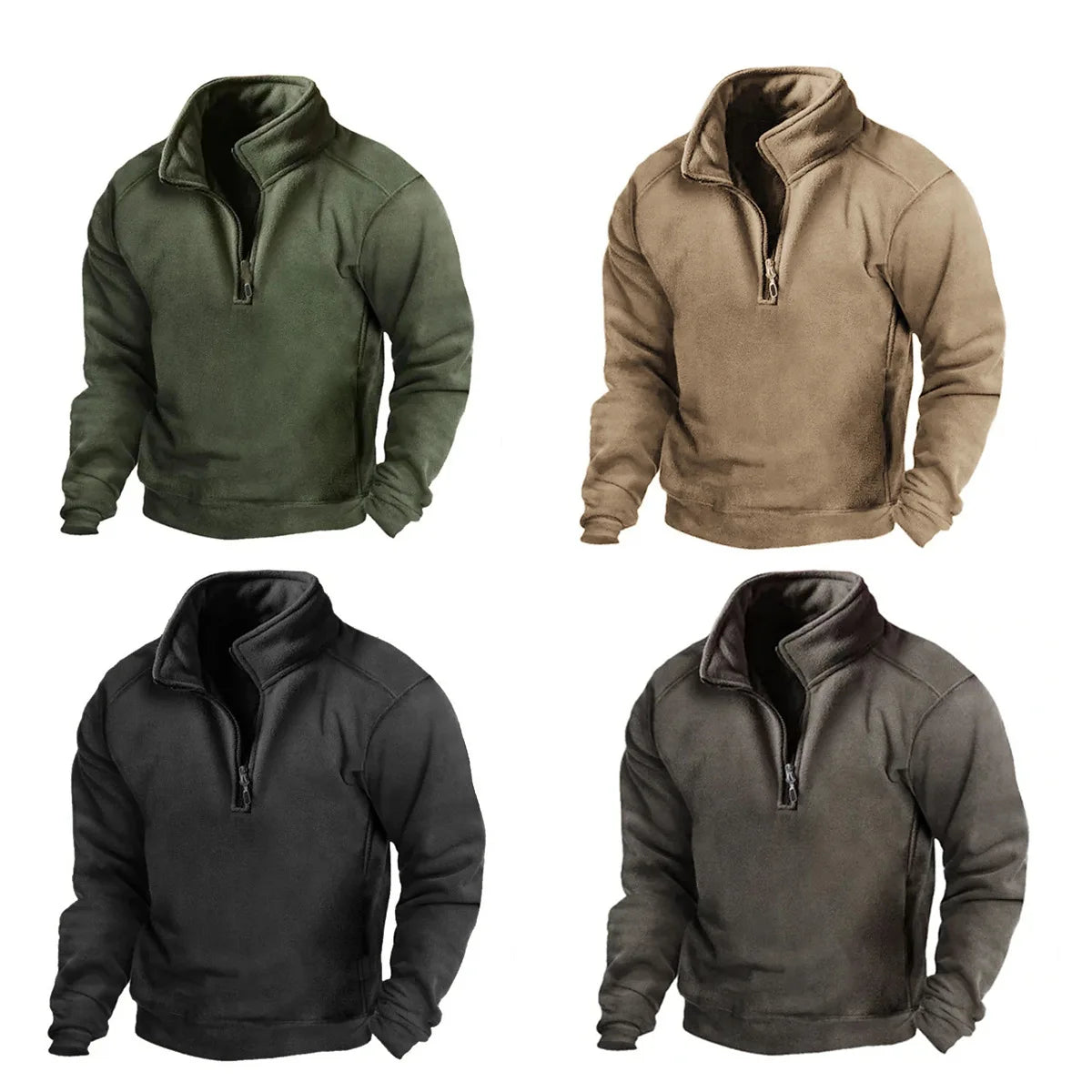 Stand Collar Loose Pullover Casual Hoodies