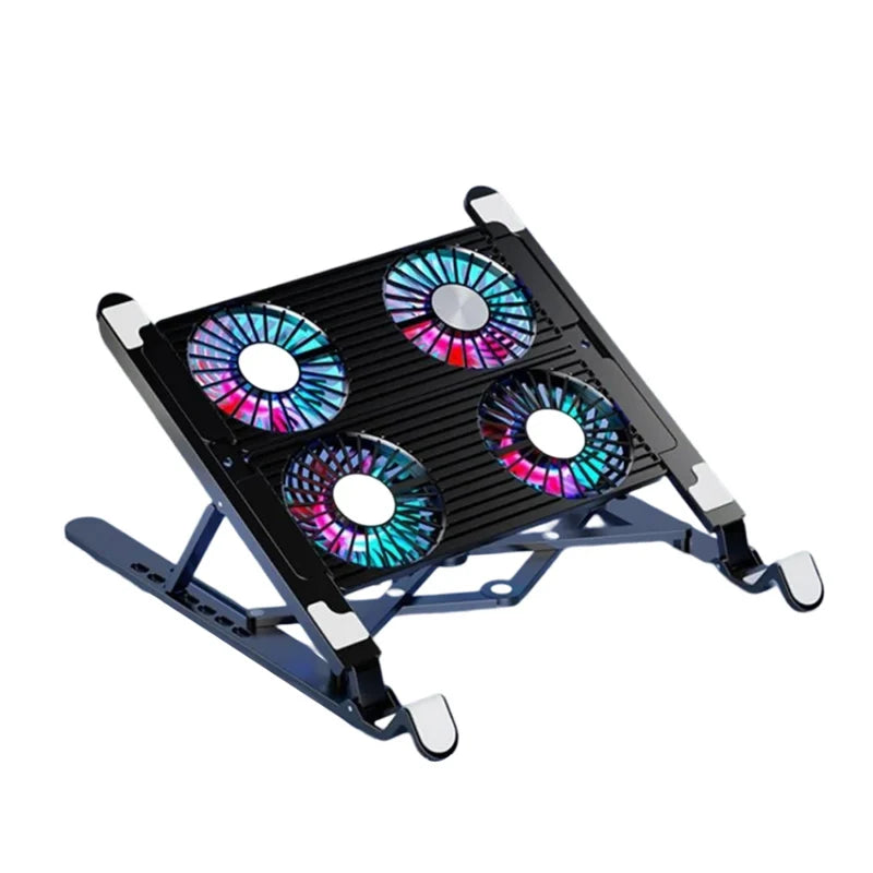 Foldable Laptop Cooler Stand Adjustable Cooling Pad with 4 Fans