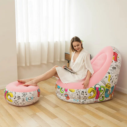 Inflatable Sofa with Foot Pad