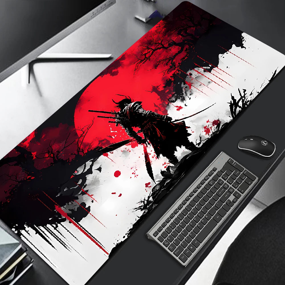 Samurai Warrior Mousepad Gaming Desk Mat Computer Accessories for PC