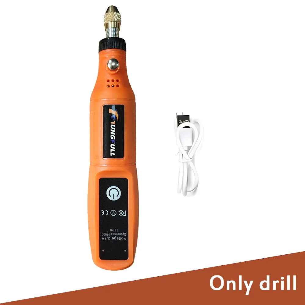 USB Wireless Mini Handheld Drill, Rotary Tool for Woodworking & Engraving