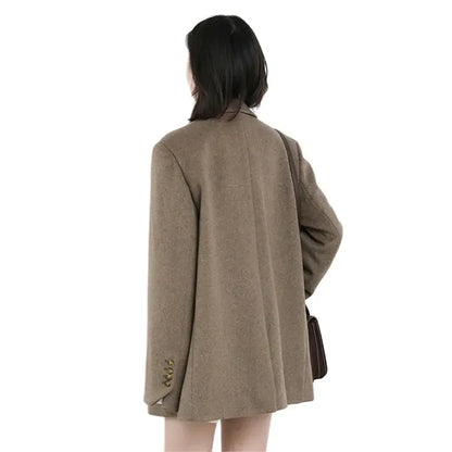 Women’s Wool Blend Coat – Thick Warm Overcoat