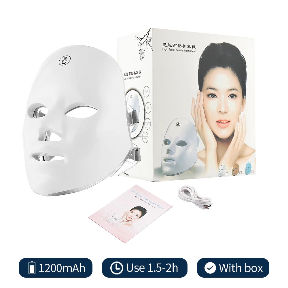 7-Color LED Photon Therapy Mask for Anti-Aging Skin Care