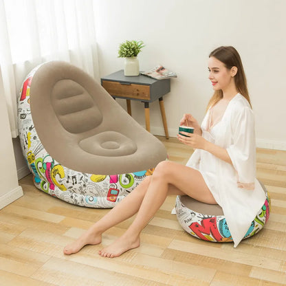 Inflatable Sofa with Foot Pad