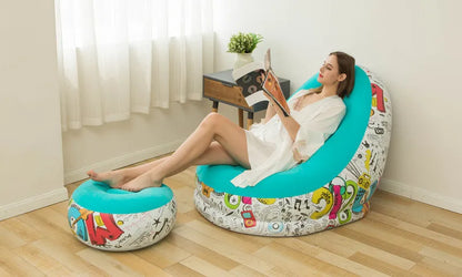 Inflatable Sofa with Foot Pad