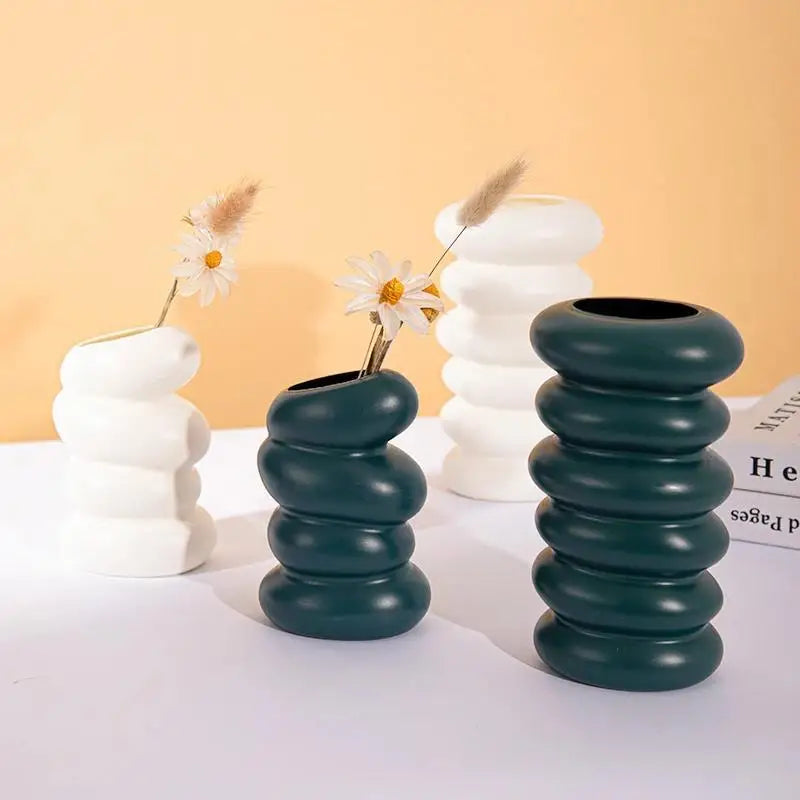 Plastic Spiral Decorative Vase