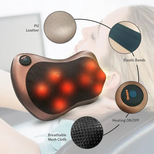 Electric Head and Neck Massager Pillow