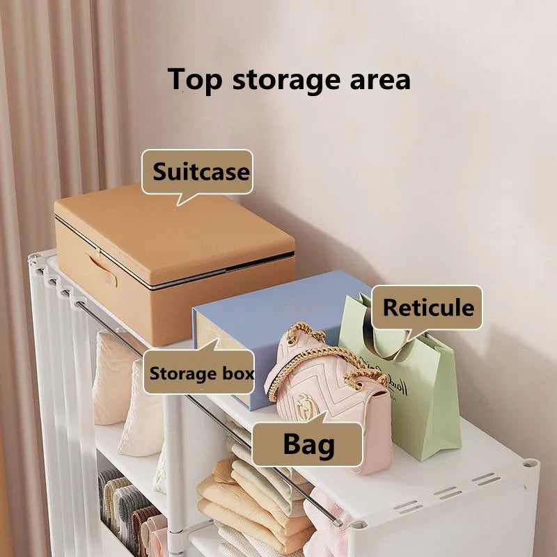 Multi-Layer Plastic Wardrobe Storage Cabinet