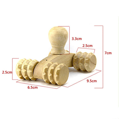 Wooden Foot Roller Massage Reflexology Tool