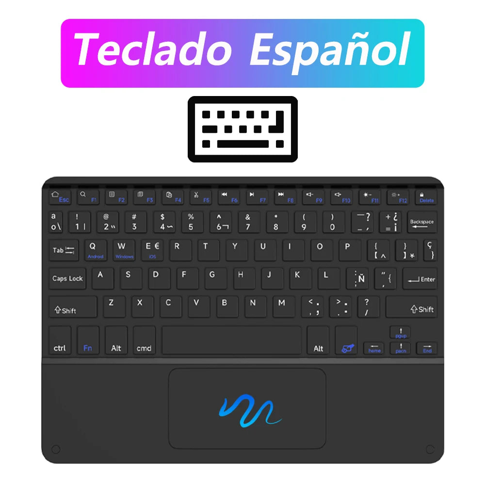 CASEPOKE Wireless Keyboard with Touchpad for iPad, Android, Windows