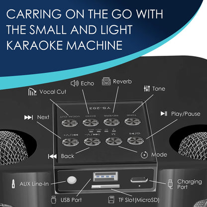 Portable Karaoke Bluetooth Speaker