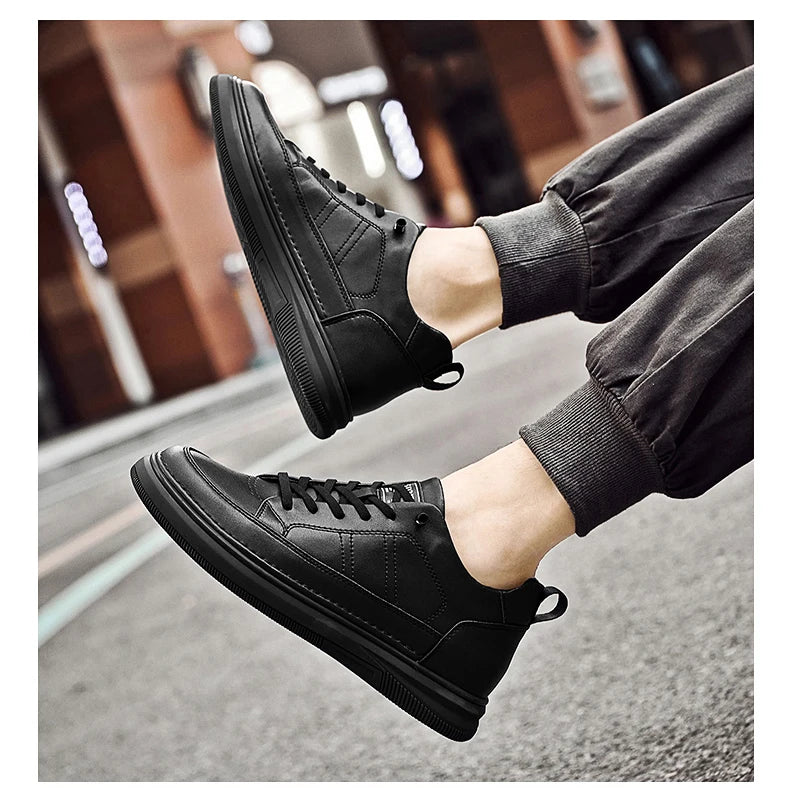 Casual Men Elevator Shoes Height Increase Shoes for Men Height Increase White Shoes Black Shoes 6CM Tall Shoes Lift Sneakers