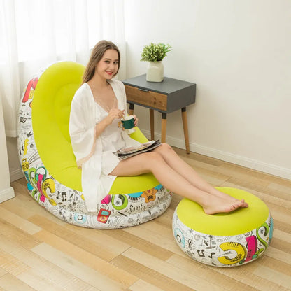 Inflatable Sofa with Foot Pad