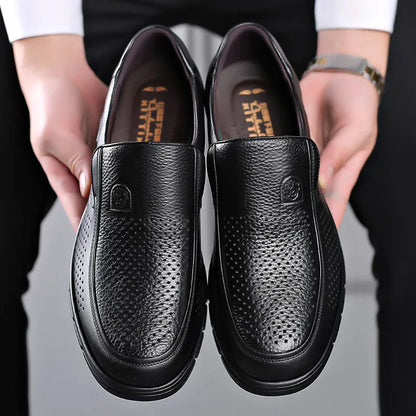 Genuine Leather Handmade Men’s Casual Loafers Walking Sneakers