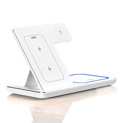 30W 3-in-1 LED Fast Wireless Charger