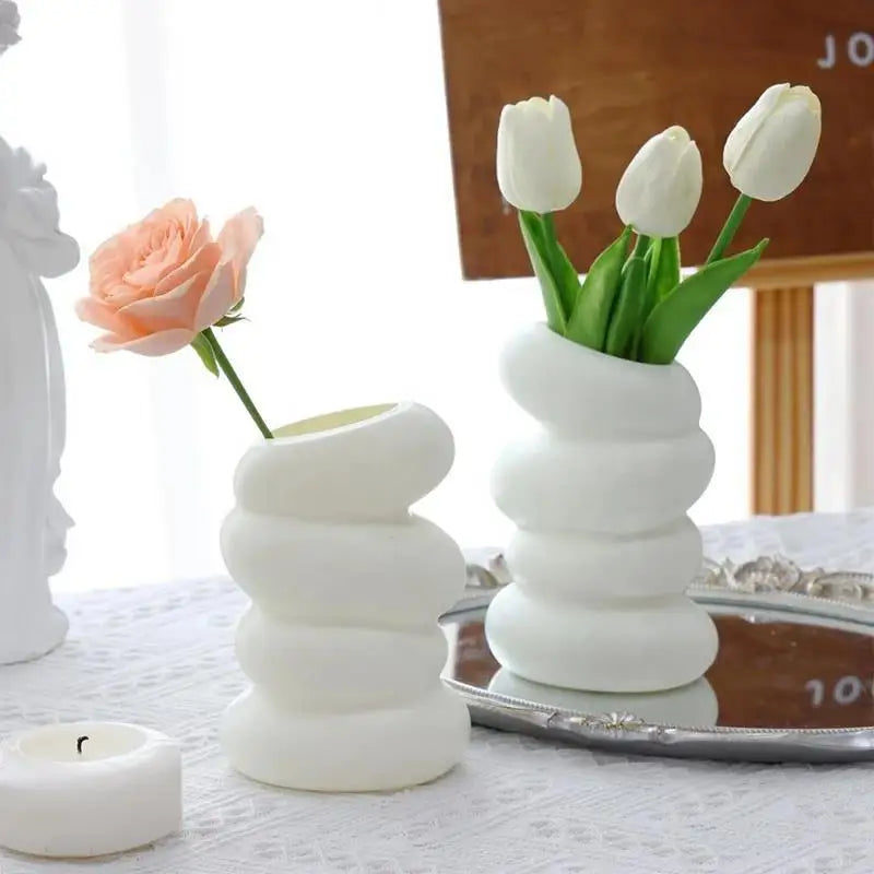 Plastic Spiral Decorative Vase