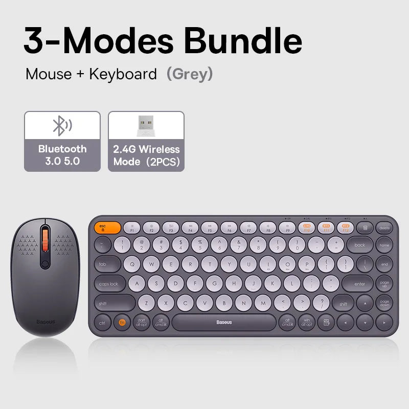 Baseus Wireless Keyboard and Mouse Combo for PC, MacBook, Tablet