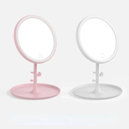 LED Touch Screen Makeup Mirror, 3 Light Modes, USB Rechargeable