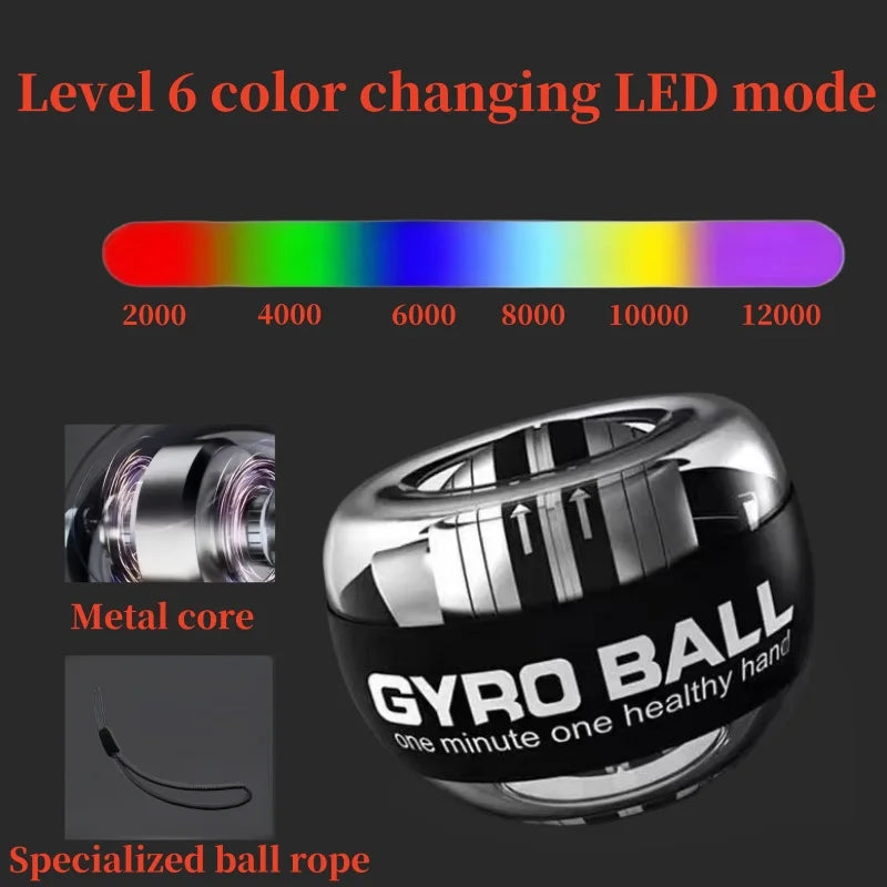 LED Gyroscopic Power Wrist Ball Hand Muscle Strength Trainer Exercise