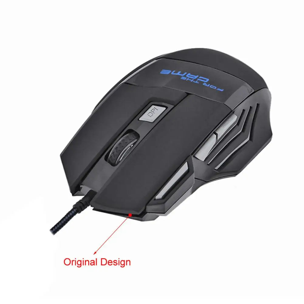 USB Wired Gaming Mouse 7 Buttons, 5500 DPI Adjustable Backlit