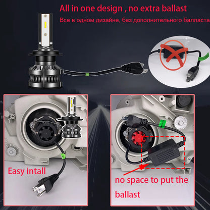 80W 14000LM LED Car Headlight Fog Light