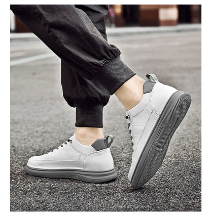 Casual Men Elevator Shoes Height Increase Shoes for Men Height Increase White Shoes Black Shoes 6CM Tall Shoes Lift Sneakers