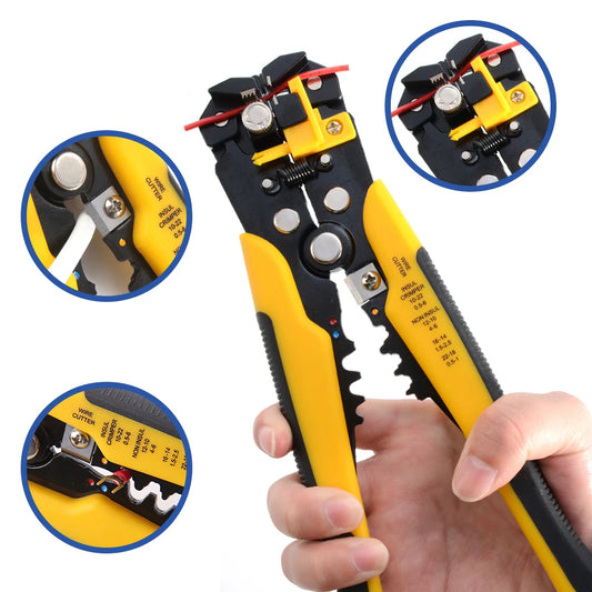 Adjustable Crimper Cable Cutter, Automatic Wire Stripper, Multifunctional Hand Tool