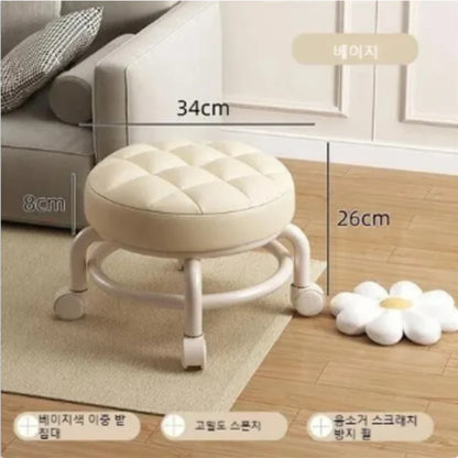 Pulley Low Stool Small Footstool Children Round Chair